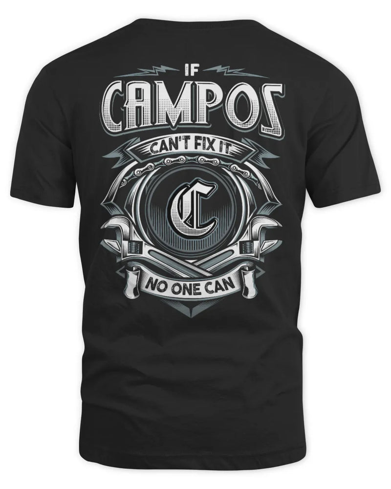 CAMPOS AP81-K4-626 - Personalized Ahmed Quote Apparel “If Ahmed Can't Fix It, No One Can” - Unisex Standard T-Shirt - Black