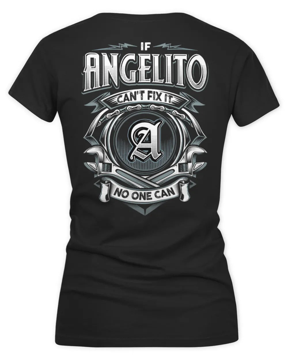 ANGELITO AP81-K4-626 - Personalized Ahmed Quote Apparel “If Ahmed Can't Fix It, No One Can” - Women's V-Neck T-Shirt - Black
