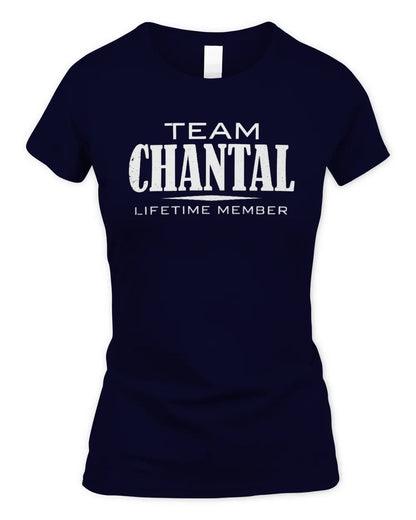 CHANTAL BL62-K4-128 - Personalized “Team NAME Lifetime Member” - Women's Standard T-Shirt - Navy