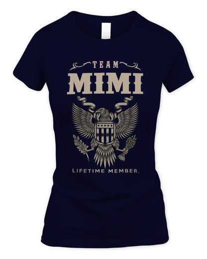 MIMI TP06-K82 – Personalized Classic Style Apparel “Team NAME Lifetime Member” - Women's Standard T-Shirt - Navy