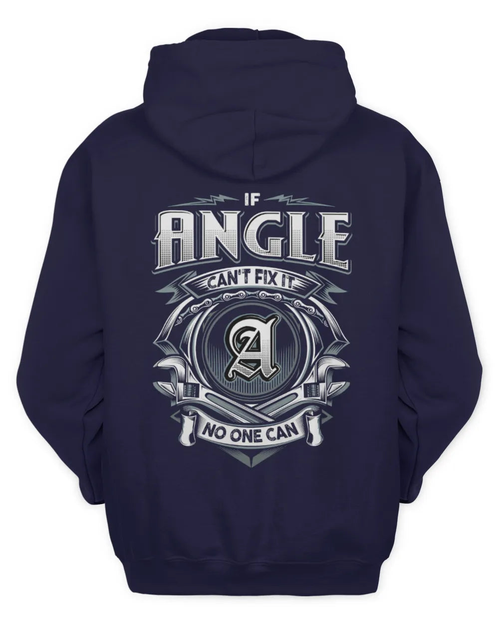ANGLE AP81-K4-626 - Personalized Ahmed Quote Apparel “If Ahmed Can't Fix It, No One Can” - Unisex Hoodie - Navy