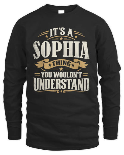 SOPHIA P08 TH51 - Personalized “It’s a/an [NAME] Thing – You Wouldn’t Understand” Shirt - Men's Long Sleeved T-Shirt - Black