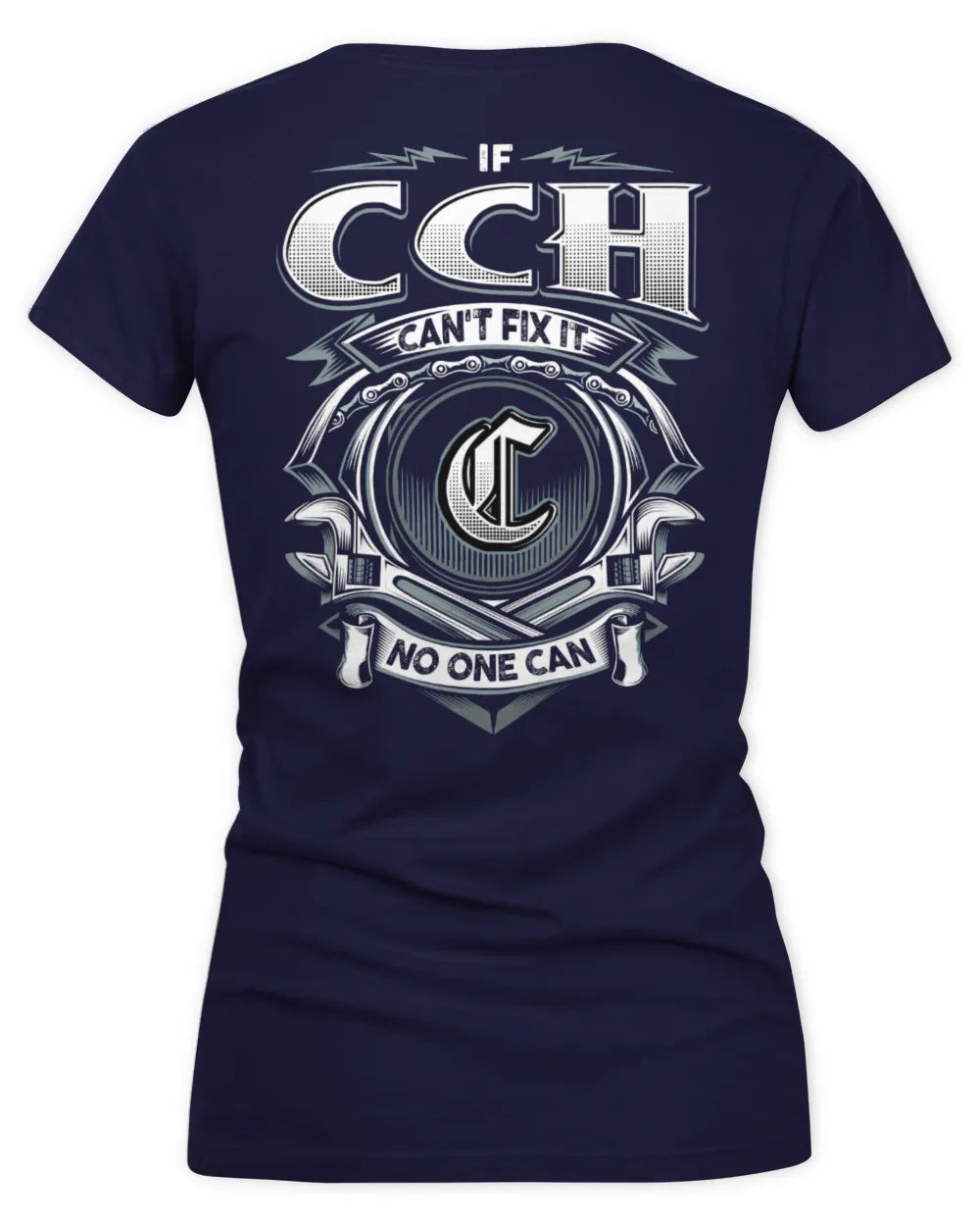 CCH AP81-K4-626 - Personalized Ahmed Quote Apparel “If Ahmed Can't Fix It, No One Can” - Women's V-Neck T-Shirt - Navy