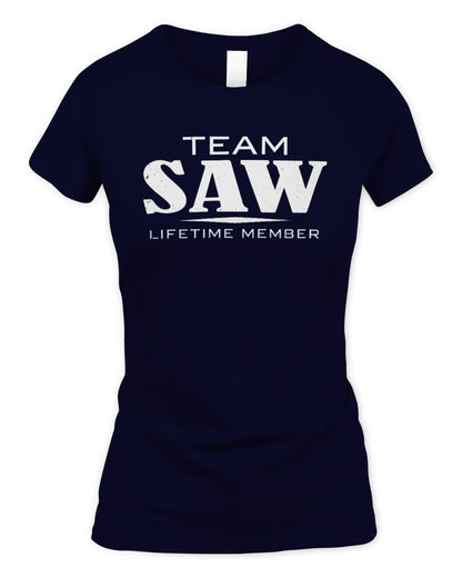 SAW BL62-K4-128 - Personalized “Team NAME Lifetime Member” - Women's Standard T-Shirt - Navy
