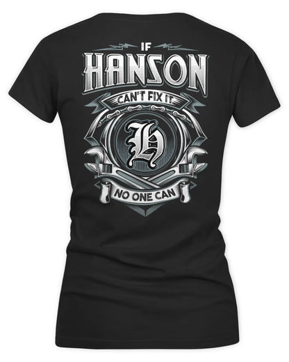 HANSON AP81-K4-626 - Personalized Ahmed Quote Apparel “If Ahmed Can't Fix It, No One Can” - Women's V-Neck T-Shirt - Black
