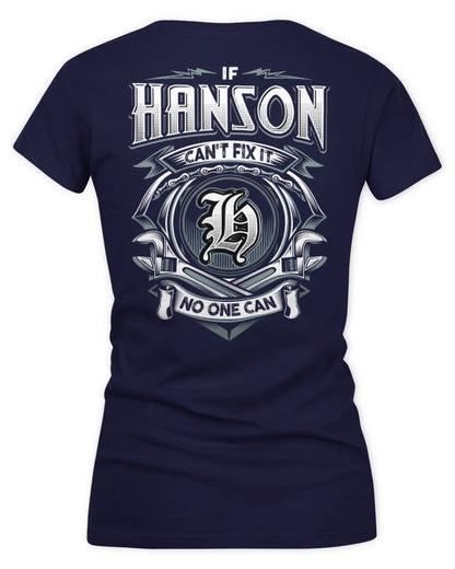 HANSON AP81-K4-626 - Personalized Ahmed Quote Apparel “If Ahmed Can't Fix It, No One Can” - Women's V-Neck T-Shirt - Navy