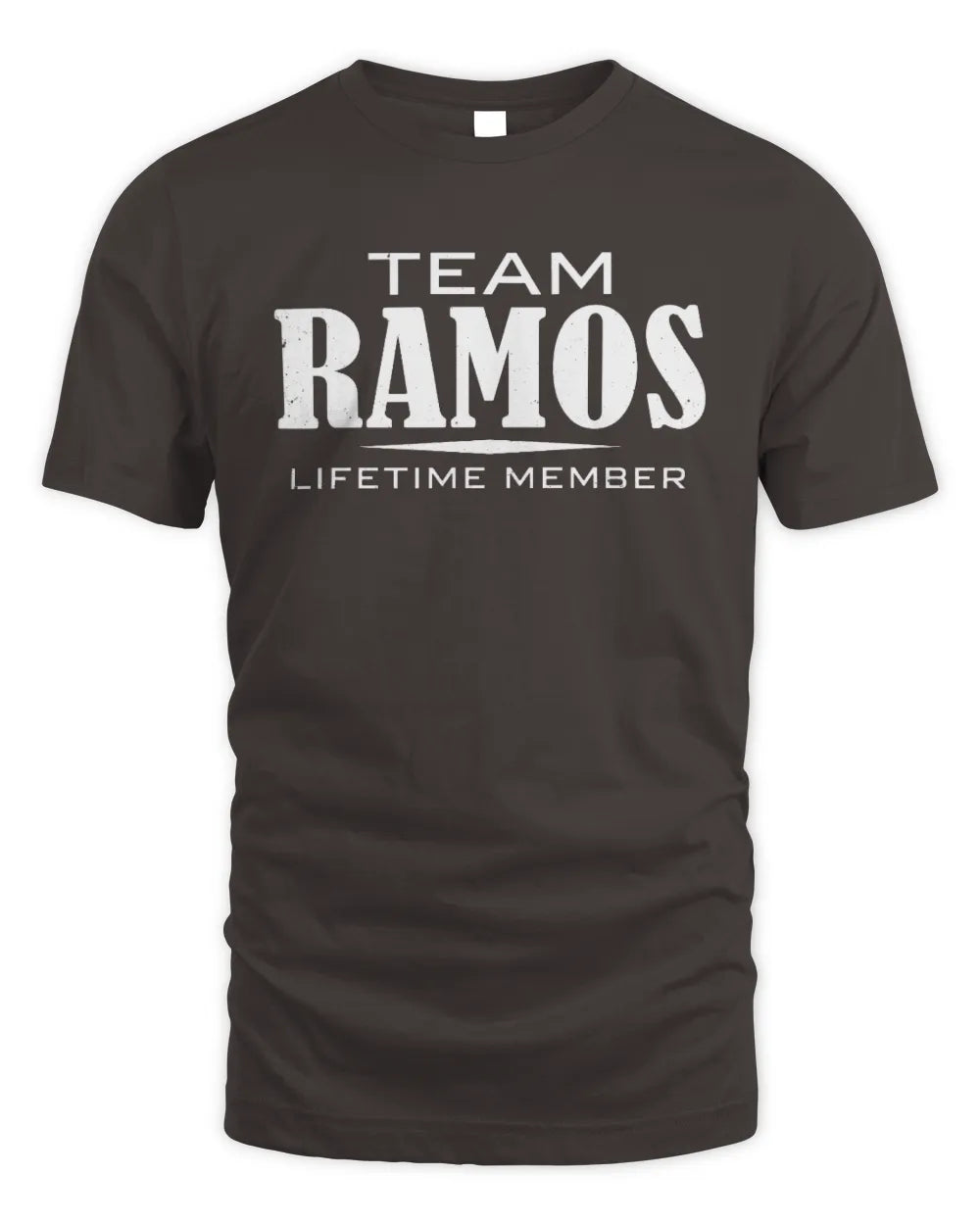RAMOS BL62-K4-128 - Personalized “Team NAME Lifetime Member” - Unisex Standard T-Shirt - Dark Chocolate