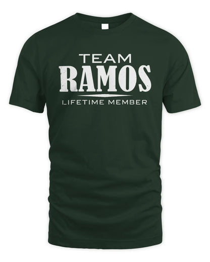 RAMOS BL62-K4-128 - Personalized “Team NAME Lifetime Member” - Unisex Standard T-Shirt - Forest Green