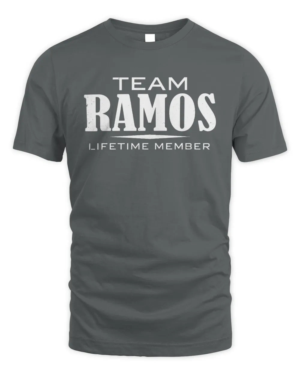 RAMOS BL62-K4-128 - Personalized “Team NAME Lifetime Member” - Unisex Standard T-Shirt - Charcoal