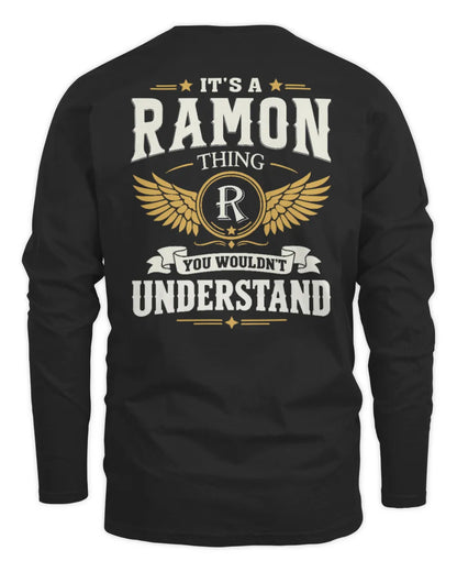 RAMON KT06-M008 It’s a [NAME] Thing – You Wouldn’t Understand | Personalized Vintage T-Shirt - Men's Long Sleeved T-Shirt - Black