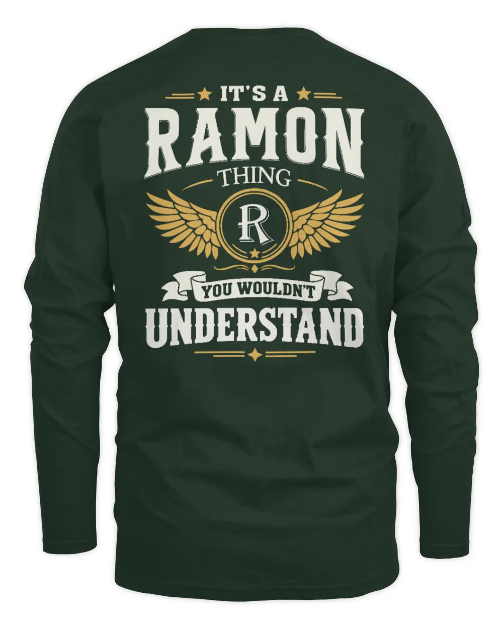 RAMON KT06-M008 It’s a [NAME] Thing – You Wouldn’t Understand | Personalized Vintage T-Shirt - Men's Long Sleeved T-Shirt - Forest Green