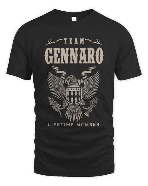 GENNARO TP06-K82 – Personalized Classic Style Apparel “Team NAME Lifetime Member” - Unisex Standard T-Shirt - Black