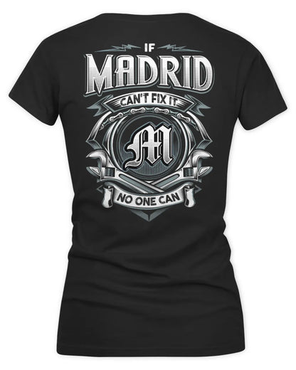 MADRID AP81-K4-626 - Personalized Ahmed Quote Apparel “If Ahmed Can't Fix It, No One Can” - Women's V-Neck T-Shirt - Black