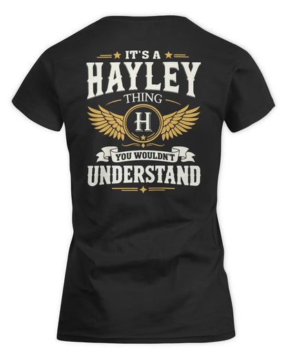 HAYLEY KT06-M008 It’s a [NAME] Thing – You Wouldn’t Understand | Personalized Vintage T-Shirt - Women's Standard T-Shirt - Black