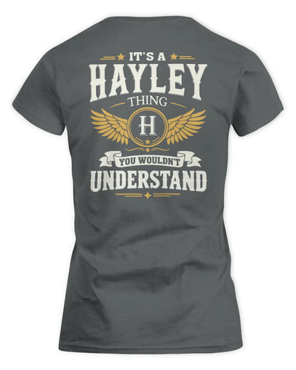 HAYLEY KT06-M008 It’s a [NAME] Thing – You Wouldn’t Understand | Personalized Vintage T-Shirt - Women's Standard T-Shirt - Charcoal