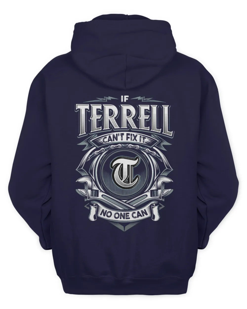 TERRELL AP81-K4-626 - Personalized Ahmed Quote Apparel “If Ahmed Can't Fix It, No One Can” - Unisex Hoodie - Navy