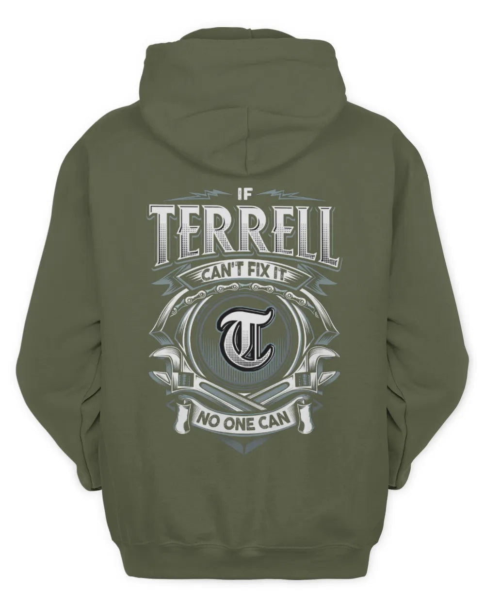 TERRELL AP81-K4-626 - Personalized Ahmed Quote Apparel “If Ahmed Can't Fix It, No One Can” - Unisex Hoodie - Military Green