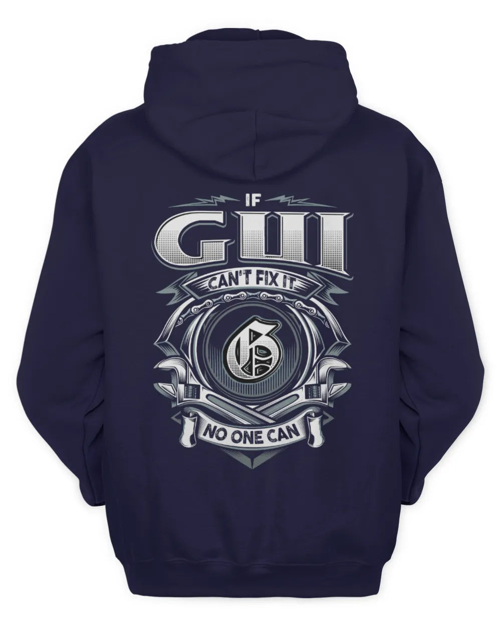 GUI AP81-K4-626 - Personalized Ahmed Quote Apparel “If Ahmed Can't Fix It, No One Can” - Unisex Hoodie - Navy