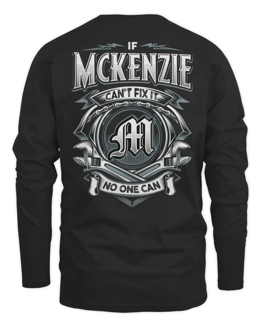MCKENZIE AP81-K4-626 - Personalized Ahmed Quote Apparel “If Ahmed Can't Fix It, No One Can” - Men's Long Sleeved T-Shirt - Black