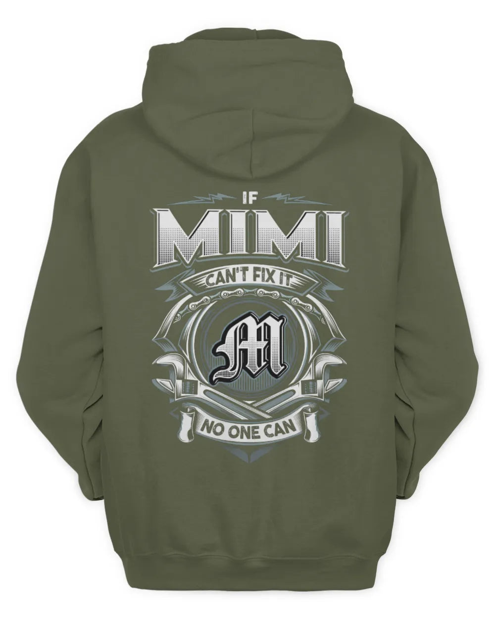 MIMI AP81-K4-626 - Personalized Ahmed Quote Apparel “If Ahmed Can't Fix It, No One Can” - Unisex Hoodie - Military Green
