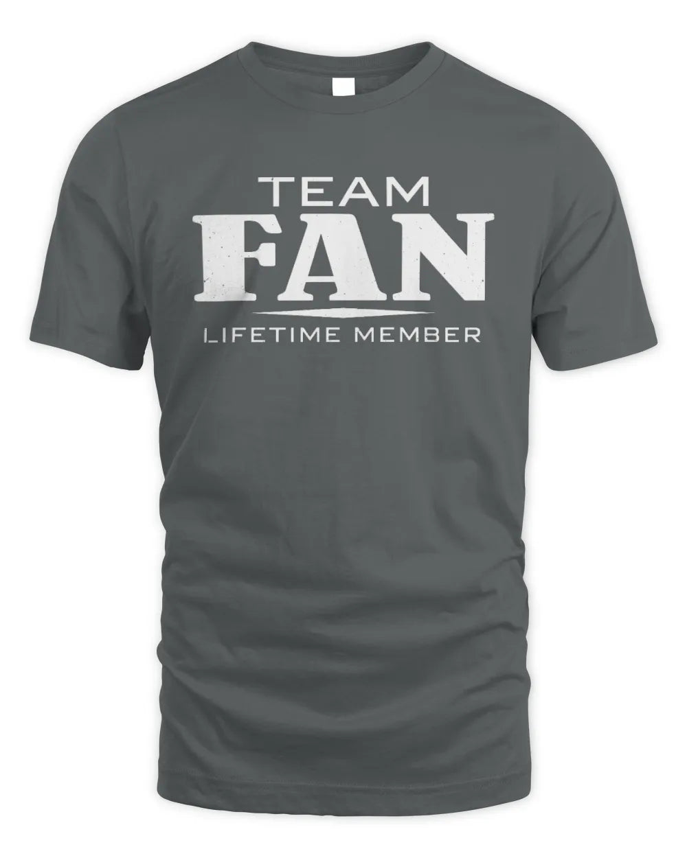 FAN BL62-K4-128 - Personalized “Team NAME Lifetime Member” - Unisex Standard T-Shirt - Charcoal