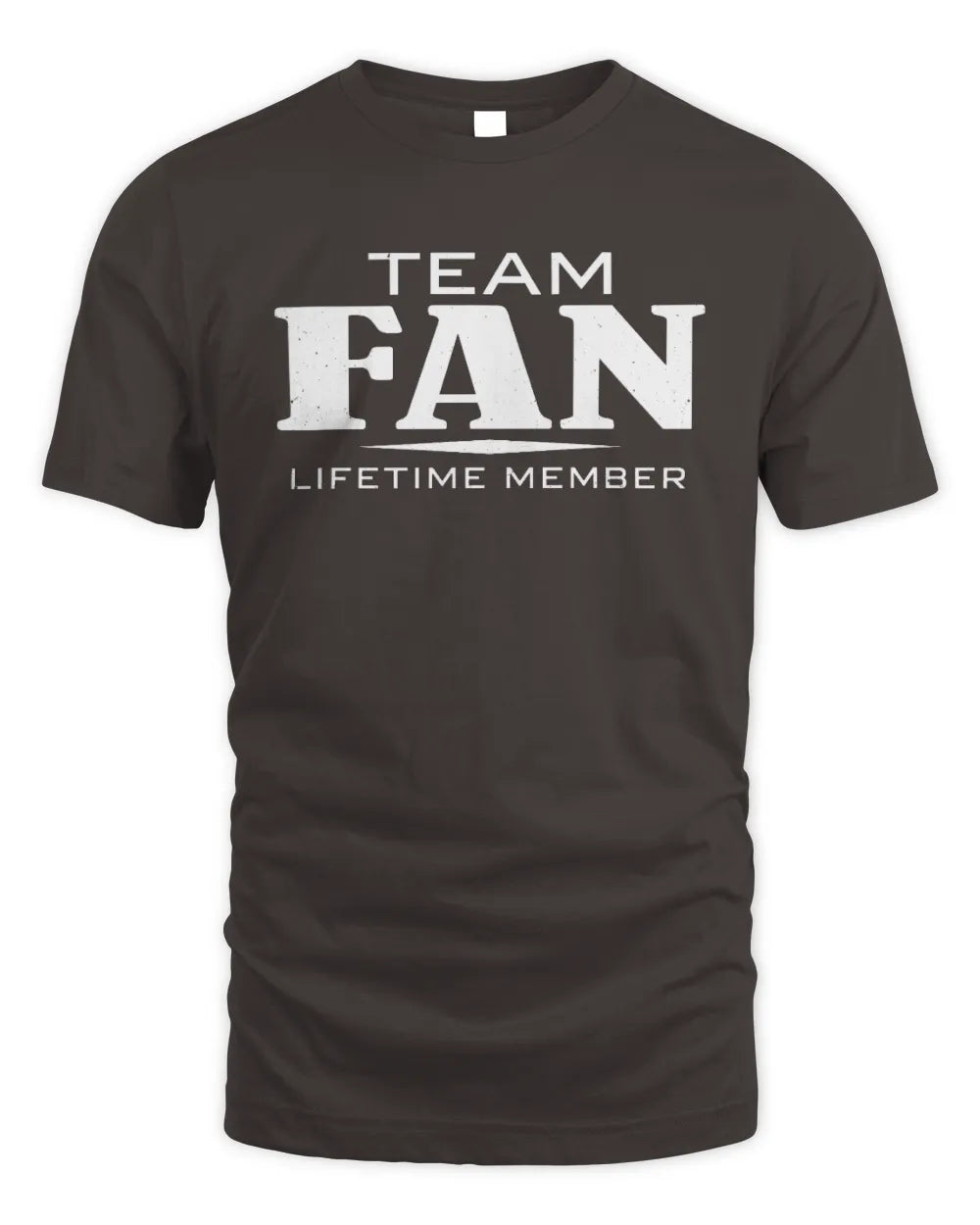 FAN BL62-K4-128 - Personalized “Team NAME Lifetime Member” - Unisex Standard T-Shirt - Dark Chocolate