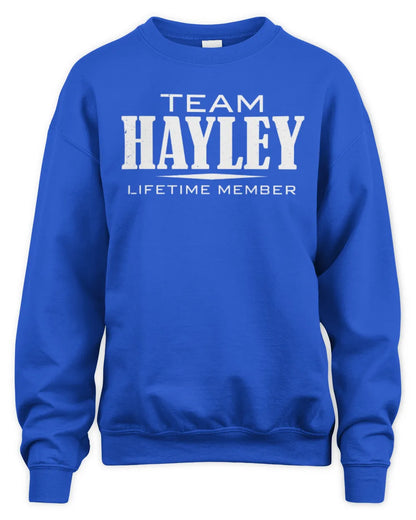 HAYLEY BL62-K4-128 - Personalized “Team NAME Lifetime Member” - Unisex Sweatshirt - Royal