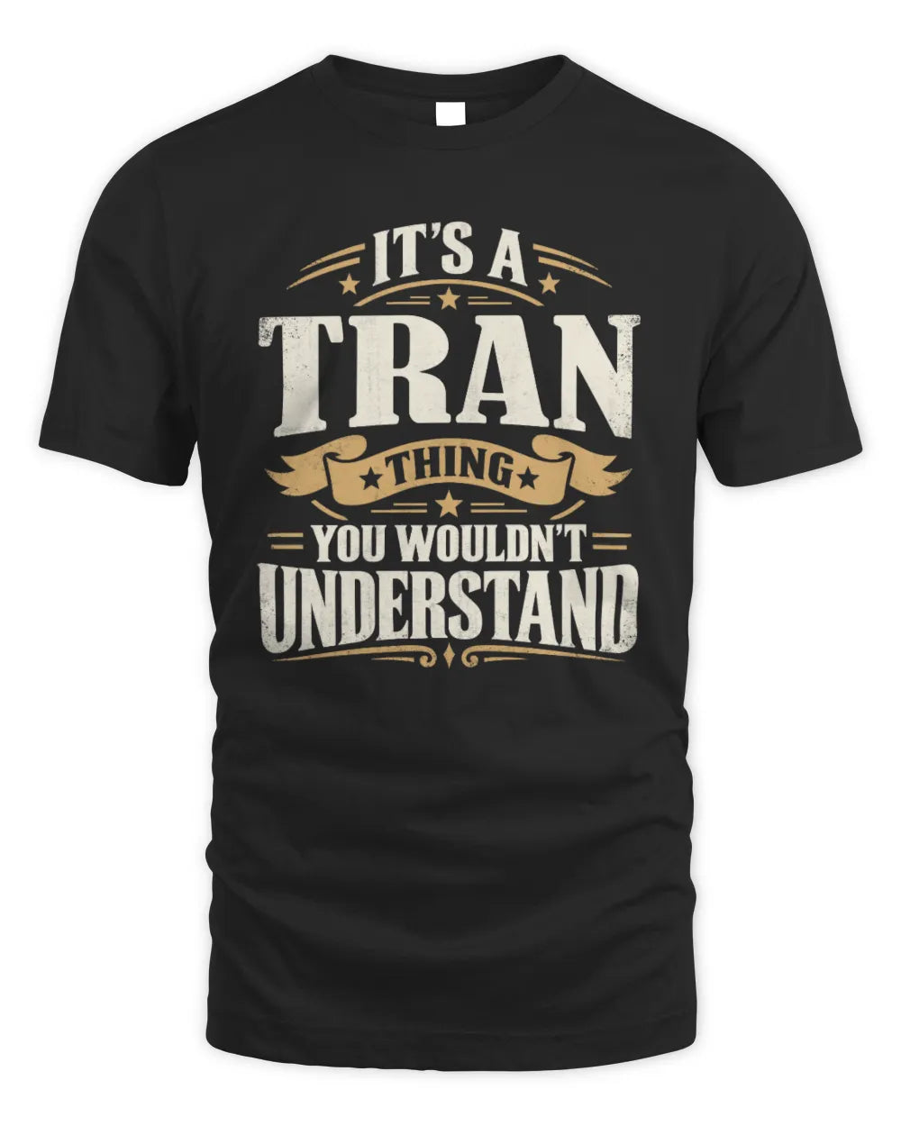 TRAN P08 TH51 - Personalized “It’s a/an [NAME] Thing – You Wouldn’t Understand” Shirt - Unisex Standard T-Shirt - Black