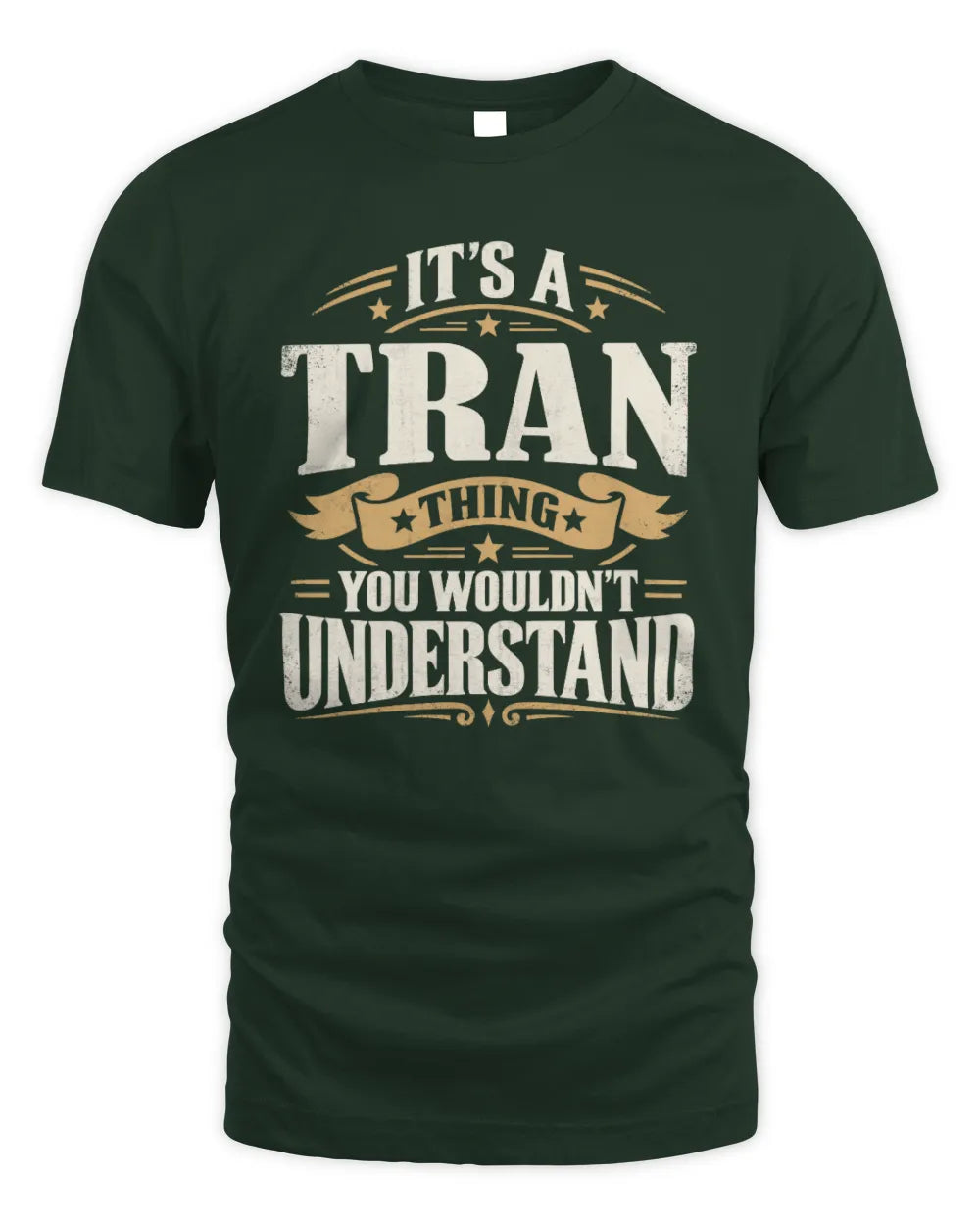 TRAN P08 TH51 - Personalized “It’s a/an [NAME] Thing – You Wouldn’t Understand” Shirt - Unisex Standard T-Shirt - Forest Green