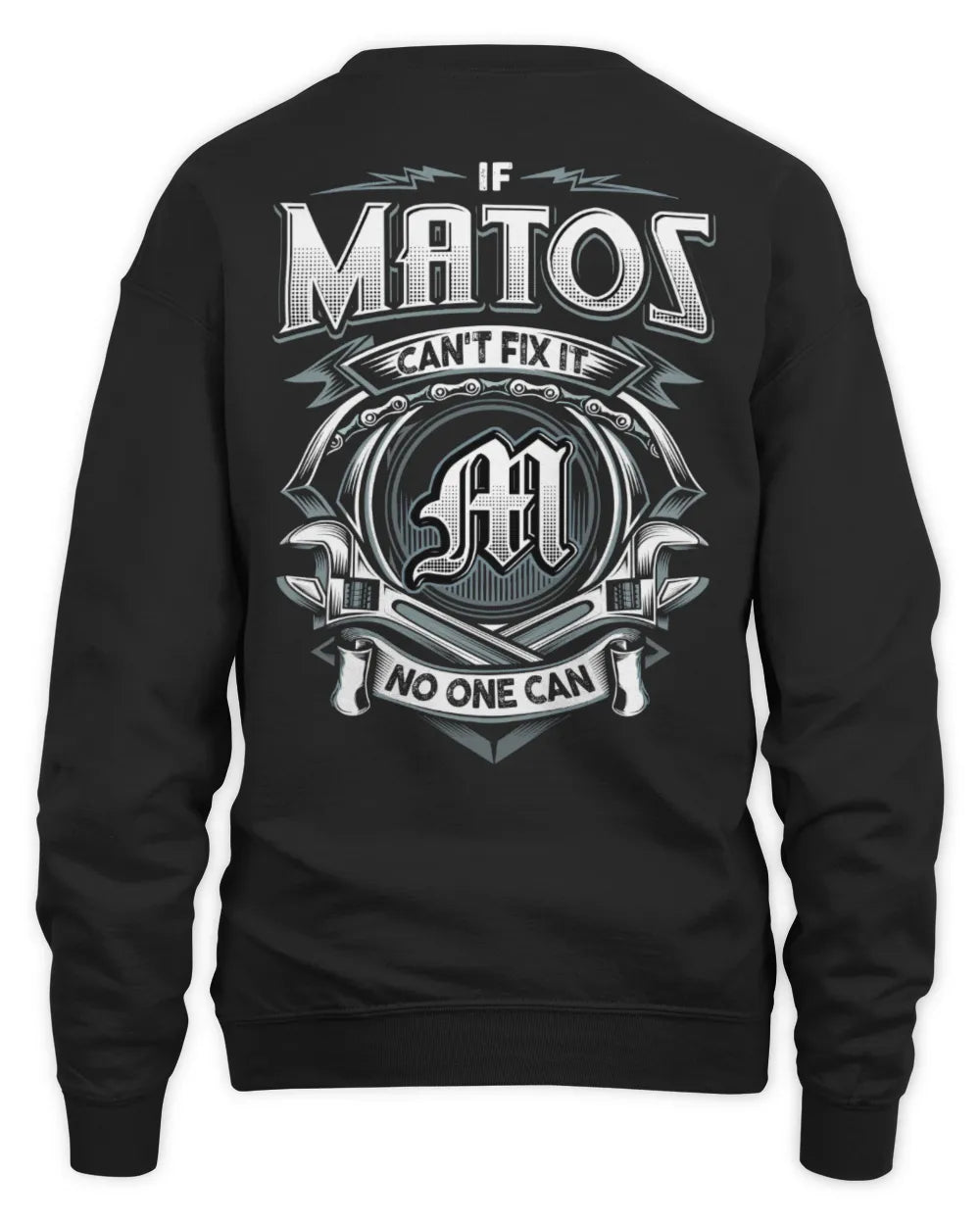 MATOS AP81-K4-626 - Personalized Ahmed Quote Apparel “If Ahmed Can't Fix It, No One Can” - Unisex Sweatshirt - Black
