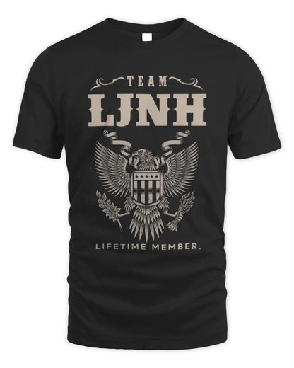 LJNH TP06-K82 – Personalized Classic Style Apparel “Team NAME Lifetime Member” - Unisex Standard T-Shirt - Black