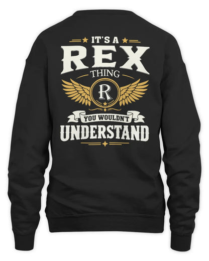 REX KT06-M008 It’s a [NAME] Thing – You Wouldn’t Understand | Personalized Vintage T-Shirt - Unisex Sweatshirt - Black