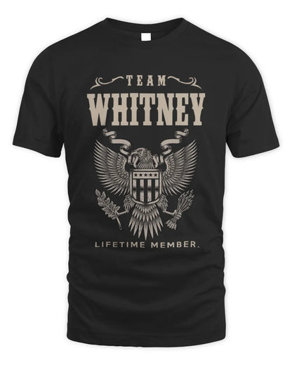 WHITNEY TP06-K82 – Personalized Classic Style Apparel “Team NAME Lifetime Member” - Unisex Standard T-Shirt - Black