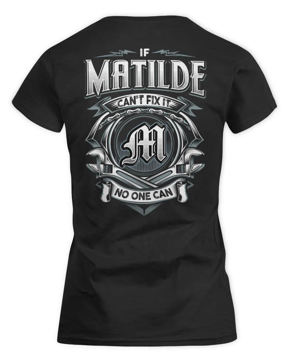 MATILDE AP81-K4-626 - Personalized Ahmed Quote Apparel “If Ahmed Can't Fix It, No One Can” - Women's Standard T-Shirt - Black