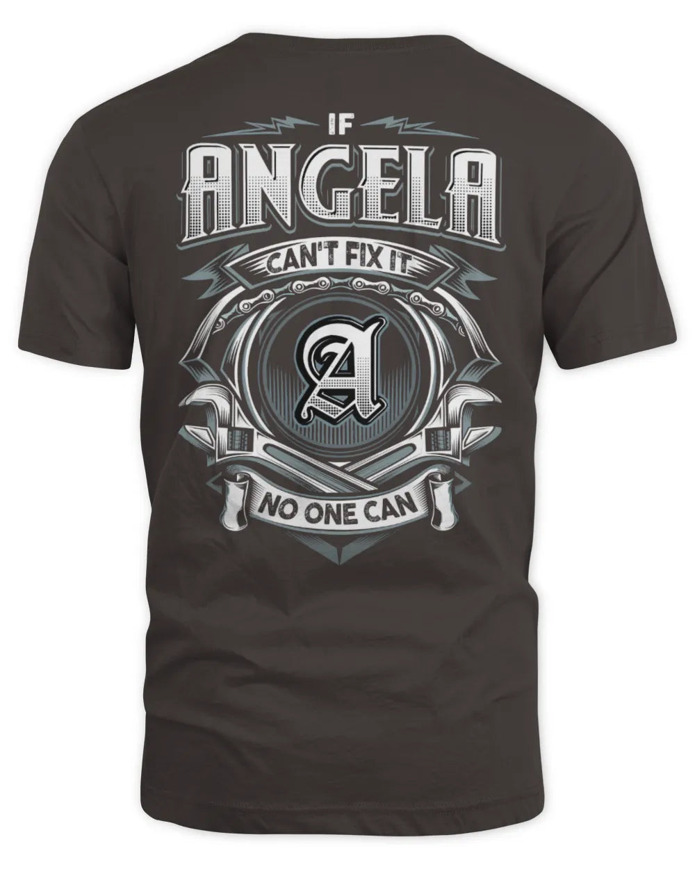 ANGELA AP81-K4-626 - Personalized Ahmed Quote Apparel “If Ahmed Can't Fix It, No One Can” - Unisex Standard T-Shirt - Dark Chocolate