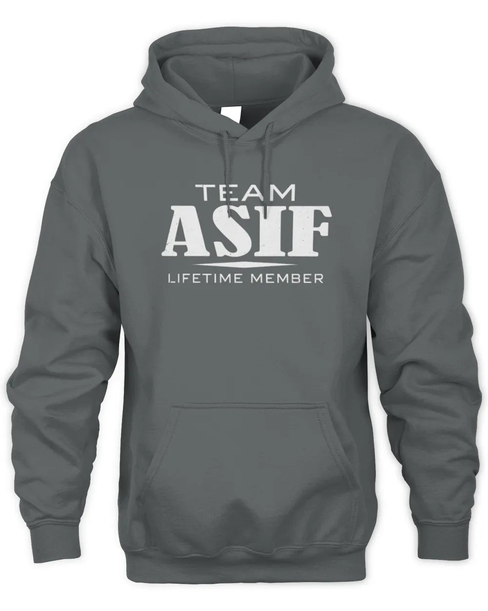 ASIF BL62-K4-128 - Personalized “Team NAME Lifetime Member” - Unisex Hoodie - Charcoal