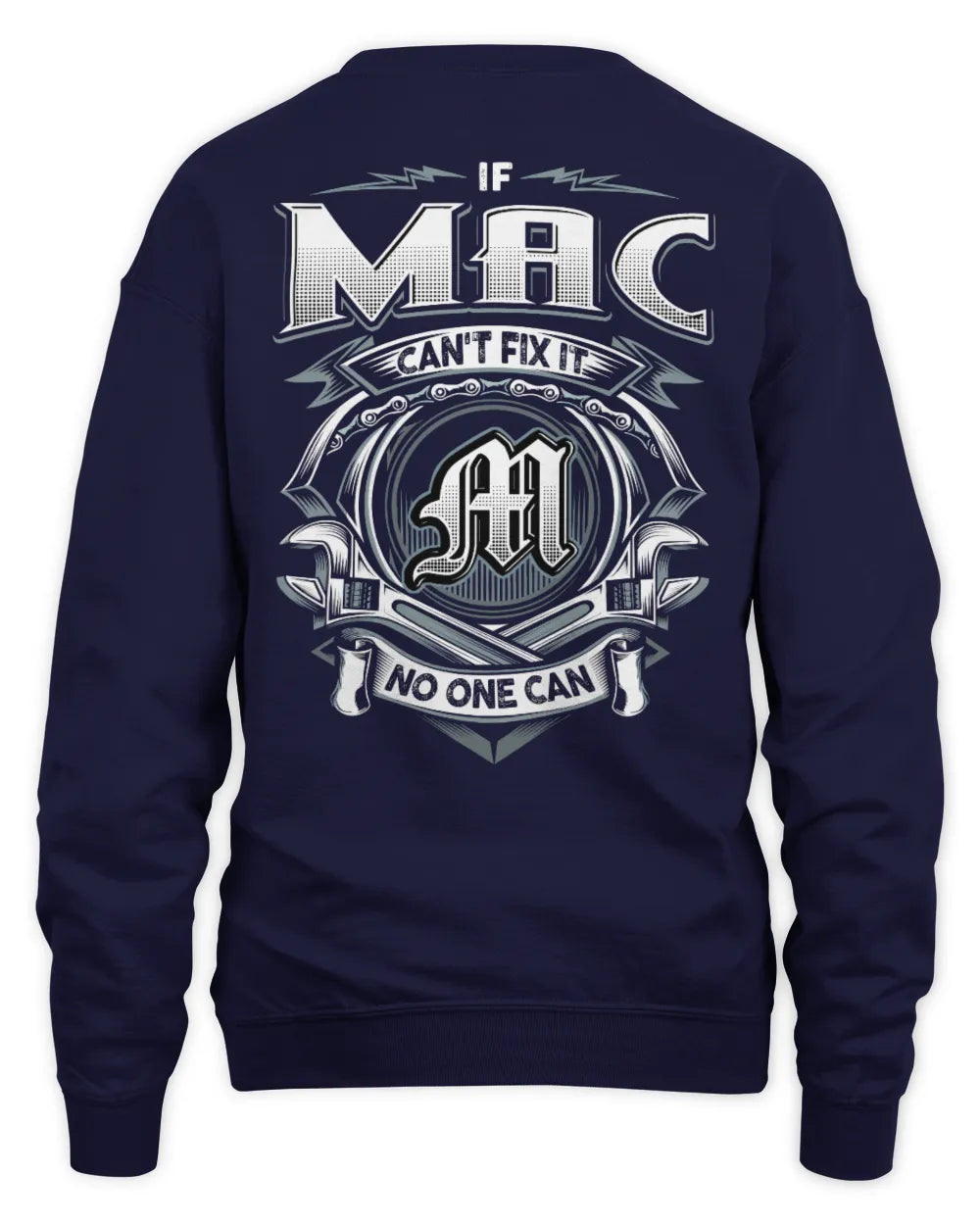 MAC AP81-K4-626 - Personalized Ahmed Quote Apparel “If Ahmed Can't Fix It, No One Can” - Unisex Sweatshirt - Navy