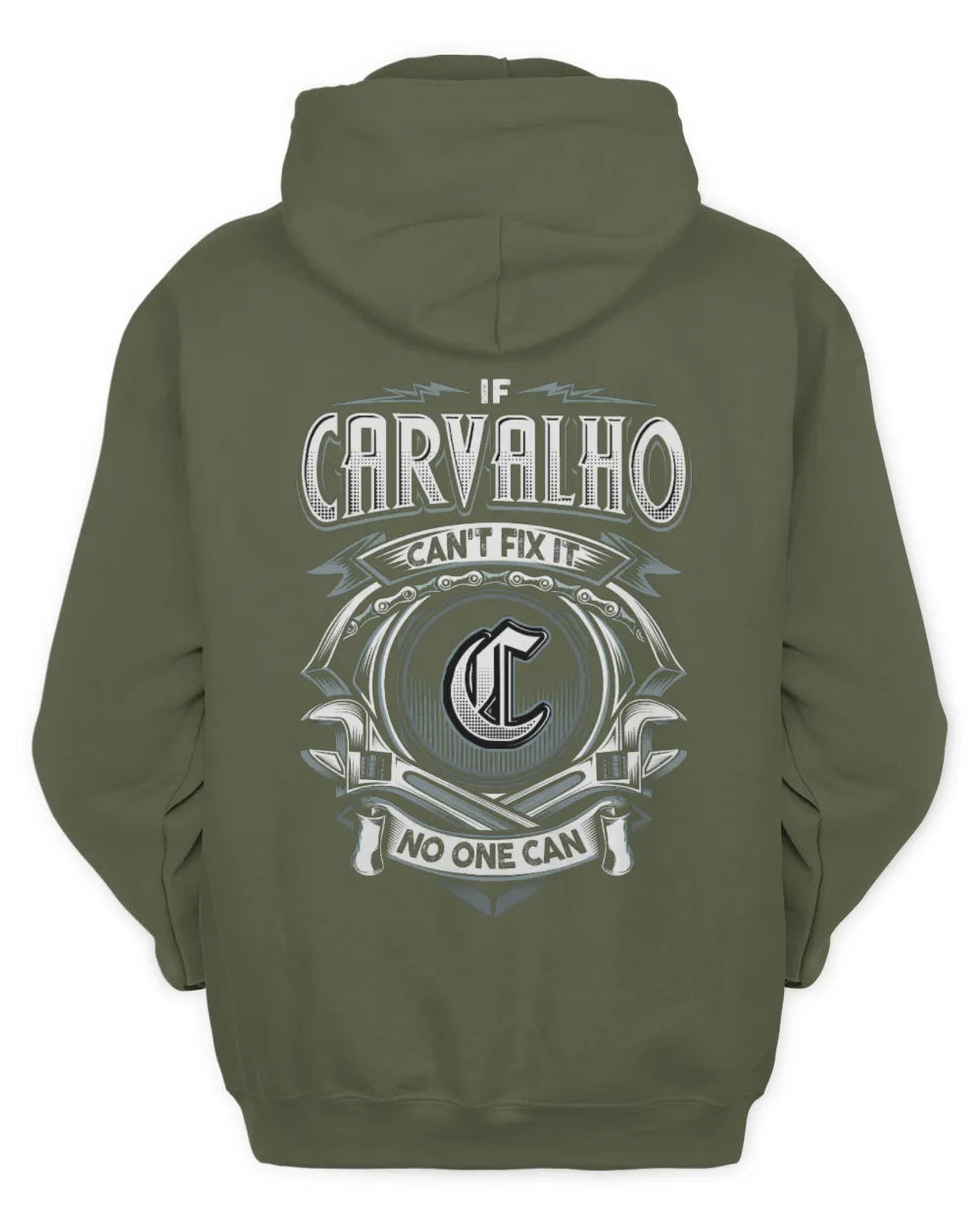 CARVALHO AP81-K4-626 - Personalized Ahmed Quote Apparel “If Ahmed Can't Fix It, No One Can” - Unisex Hoodie - Military Green