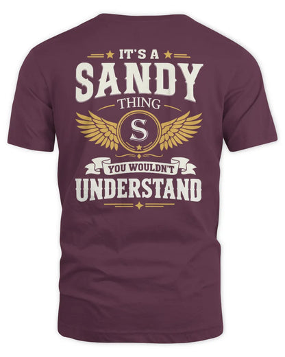 SANDY KT06-M008 It’s a [NAME] Thing – You Wouldn’t Understand | Personalized Vintage T-Shirt - Unisex Standard T-Shirt - Maroon