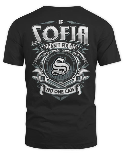 SOFIA AP81-K4-626 - Personalized Ahmed Quote Apparel “If Ahmed Can't Fix It, No One Can” - Unisex Standard T-Shirt - Black