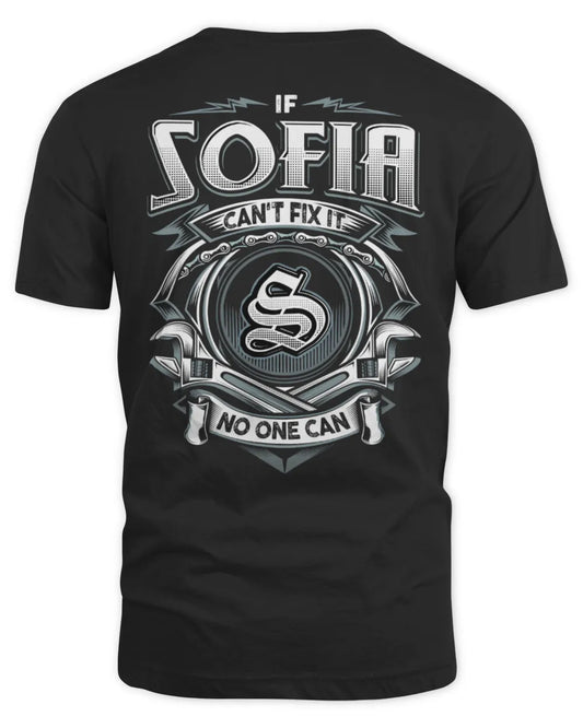 SOFIA AP81-K4-626 - Personalized Ahmed Quote Apparel “If Ahmed Can't Fix It, No One Can” - Unisex Standard T-Shirt - Black