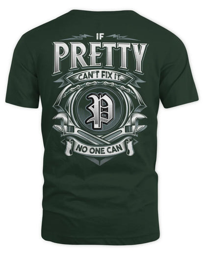 PRETTY AP81-K4-626 - Personalized Ahmed Quote Apparel “If Ahmed Can't Fix It, No One Can” - Unisex Standard T-Shirt - Forest Green
