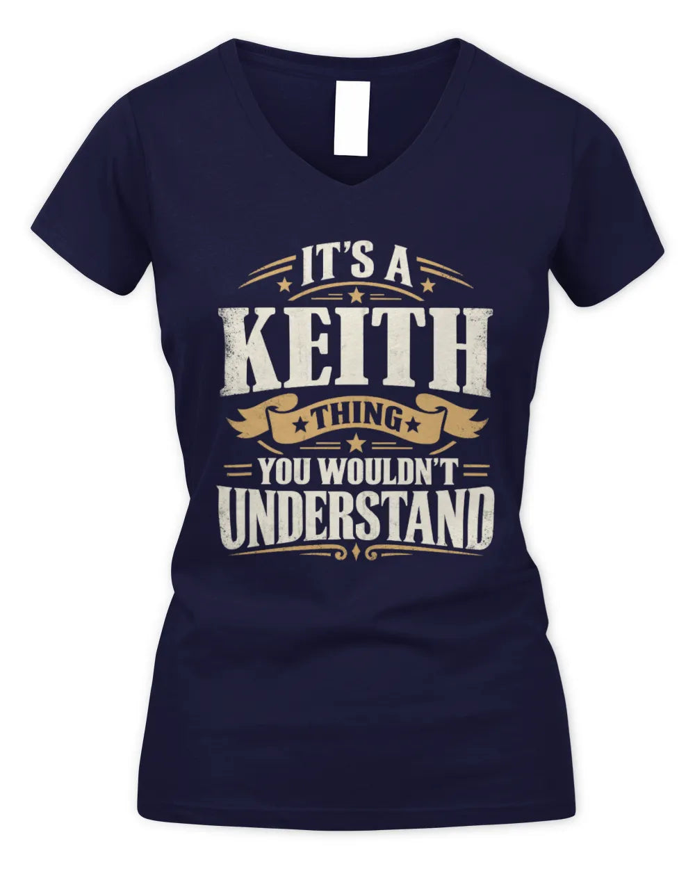 KEITH P08 TH51 - Personalized “It’s a/an [NAME] Thing – You Wouldn’t Understand” Shirt - Women's V-Neck T-Shirt - Navy