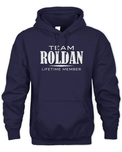ROLDAN BL62-K4-128 - Personalized “Team NAME Lifetime Member” - Unisex Hoodie - Navy