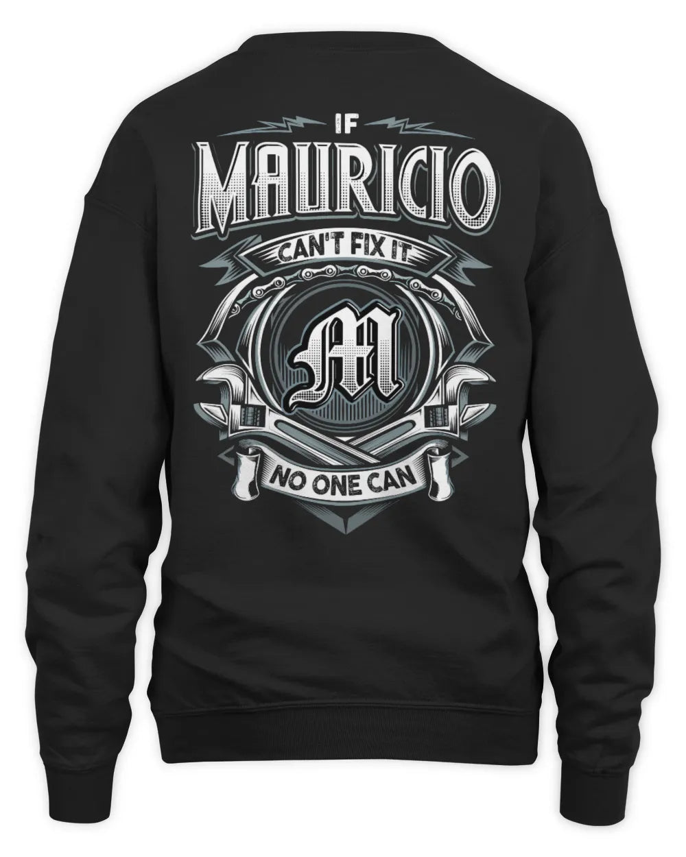 MAURICIO AP81-K4-626 - Personalized Ahmed Quote Apparel “If Ahmed Can't Fix It, No One Can” - Unisex Sweatshirt - Black