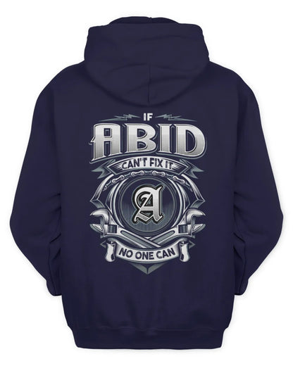ABID AP81-K4-626 - Personalized Ahmed Quote Apparel “If Ahmed Can't Fix It, No One Can” - Unisex Hoodie - Navy