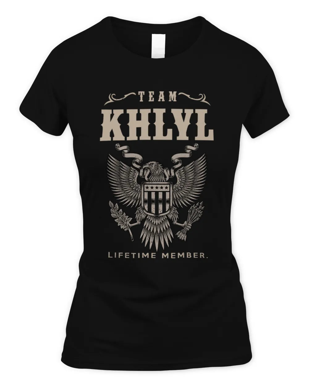 KHLYL TP06-K82 – Personalized Classic Style Apparel “Team NAME Lifetime Member” - Women's Standard T-Shirt - Black