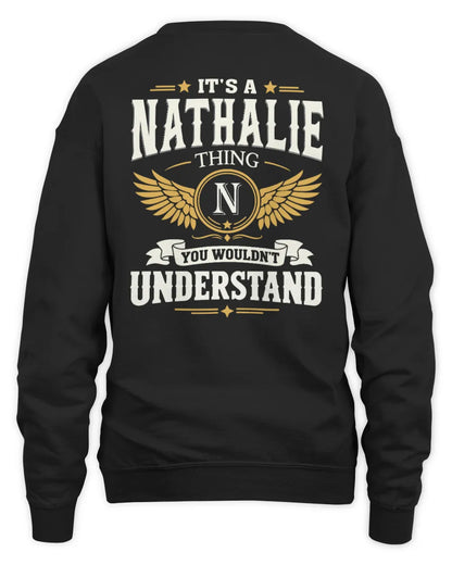 NATHALIE KT06-M008 It’s a [NAME] Thing – You Wouldn’t Understand | Personalized Vintage T-Shirt - Unisex Sweatshirt - Black