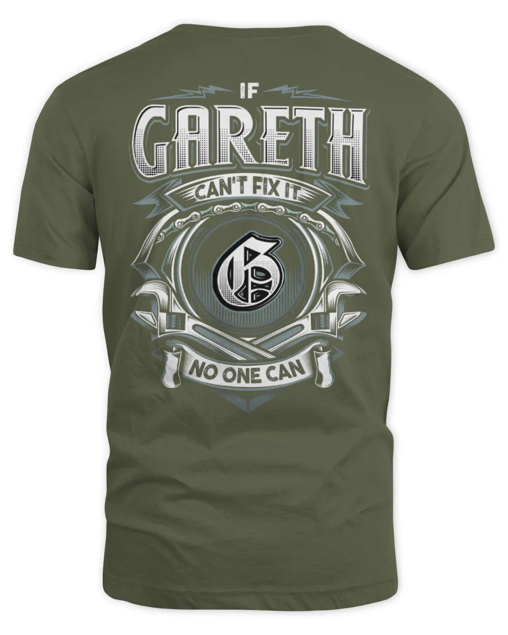 GARETH AP81-K4-626 - Personalized Ahmed Quote Apparel “If Ahmed Can't Fix It, No One Can” - Unisex Standard T-Shirt - Military Green