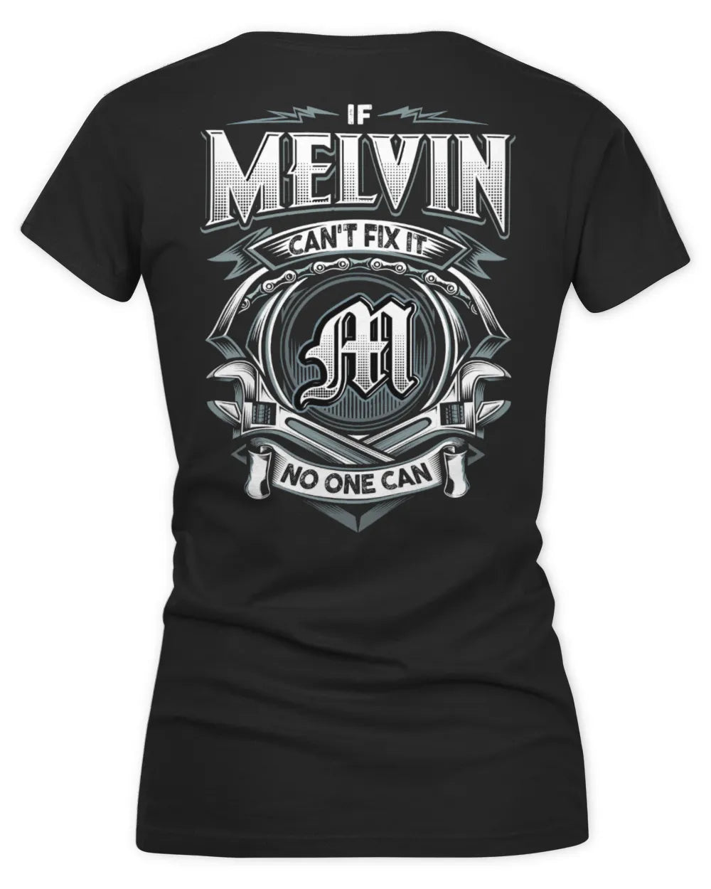MELVIN AP81-K4-626 - Personalized Ahmed Quote Apparel “If Ahmed Can't Fix It, No One Can” - Women's V-Neck T-Shirt - Black